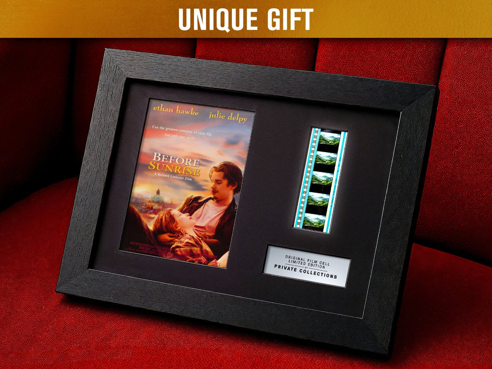 BEFORE SUNRISE (1995) Certified 35mm Film Cells in an LED Backlit Frame