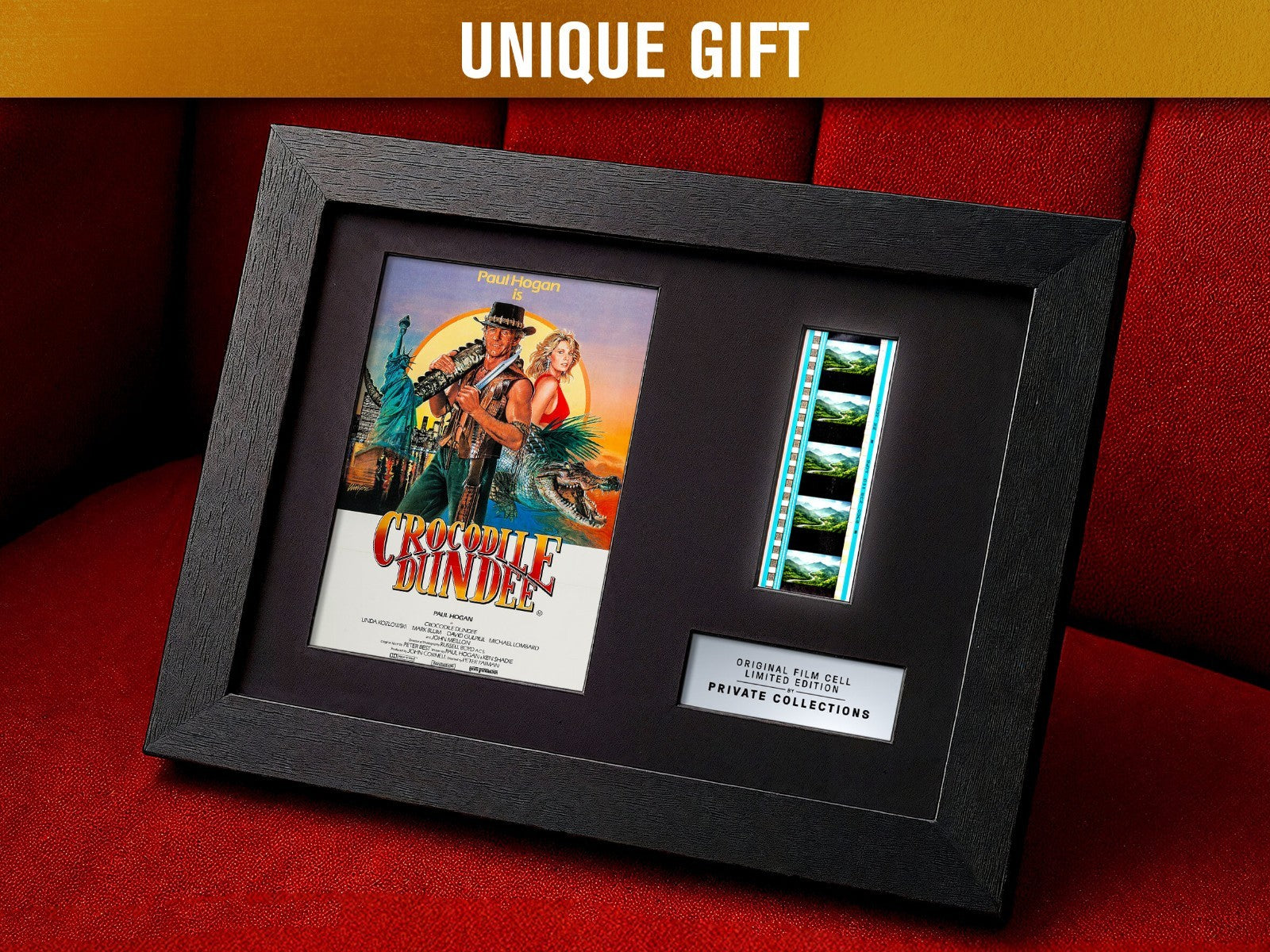 CROCODILE DUNDEE (1986) Certified 35mm Film Cells in an LED Backlit Frame
