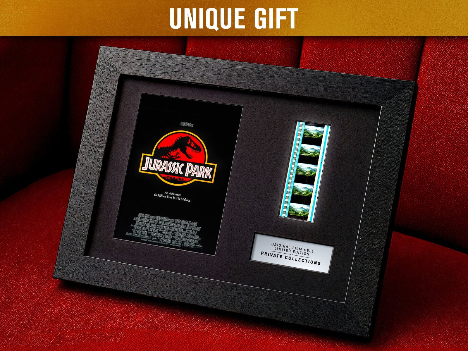 JURASSIC PARK (1993) Certified 35mm Film Cells in an LED Backlit Frame
