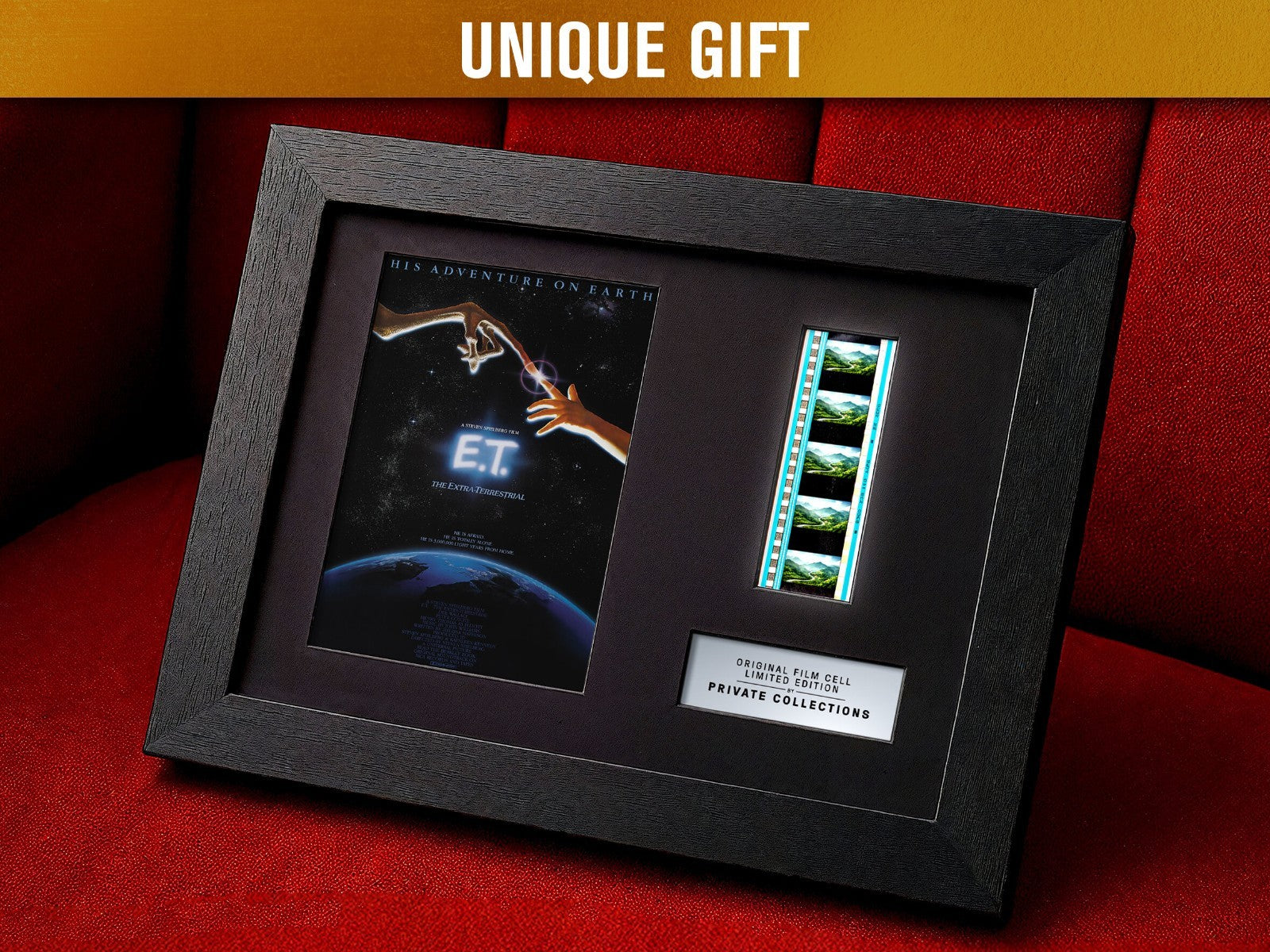 E.T. the Extra-Terrestrial (1982) Certified 35mm Film Cells in an LED Backlit Frame