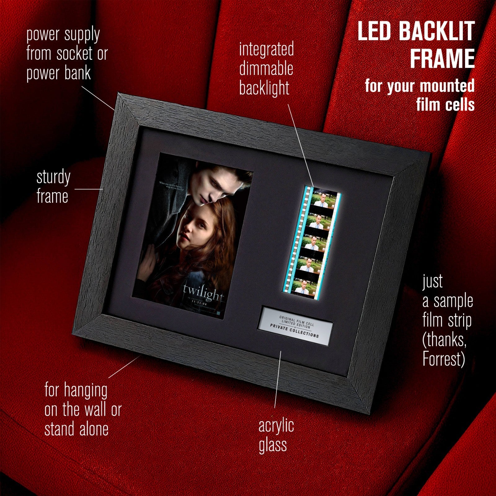 TWILIGHT (2008) Certified 35mm Film Cells in an LED Backlit Frame