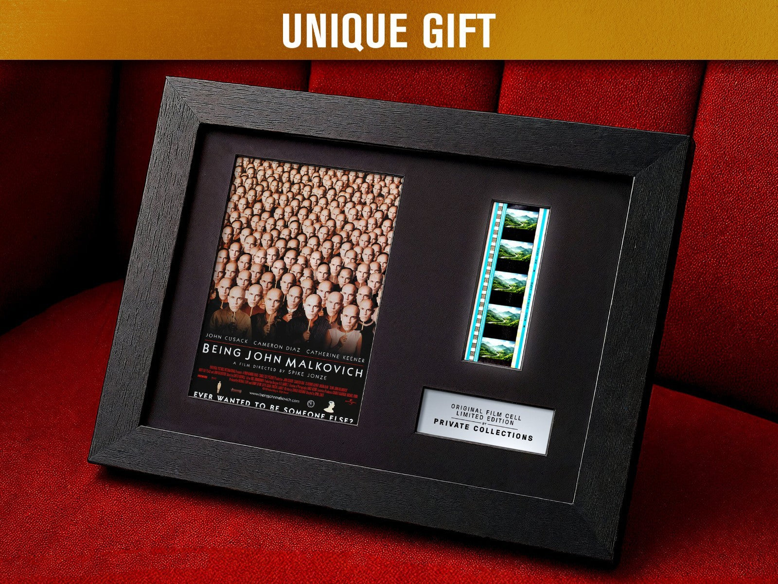 BEING JOHN MALKOVICH (1999) Certified 35mm Film Cells in an LED Backlit Frame