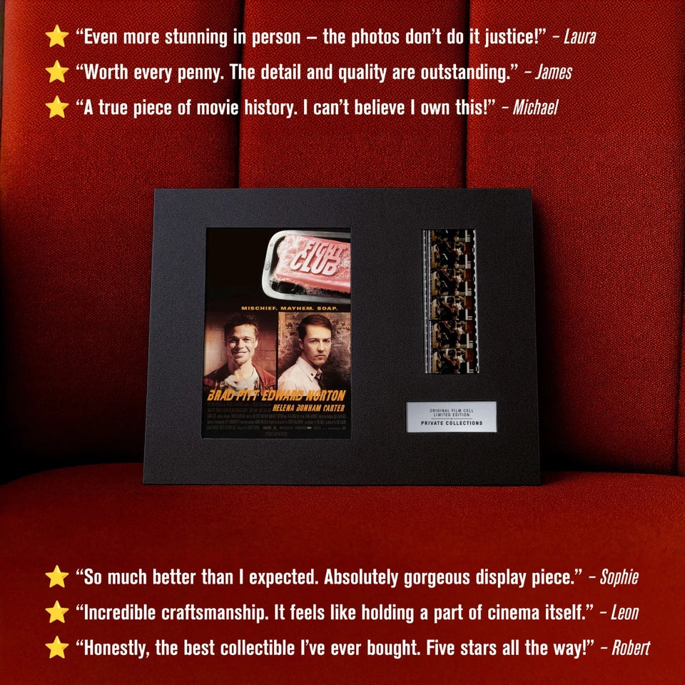 FIGHT CLUB (1999) Certified 35mm Film Cells in an LED Backlit Frame
