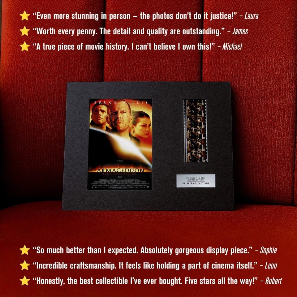 ARMAGEDDON (1998) Certified 35mm Film Cells in an LED Backlit Frame