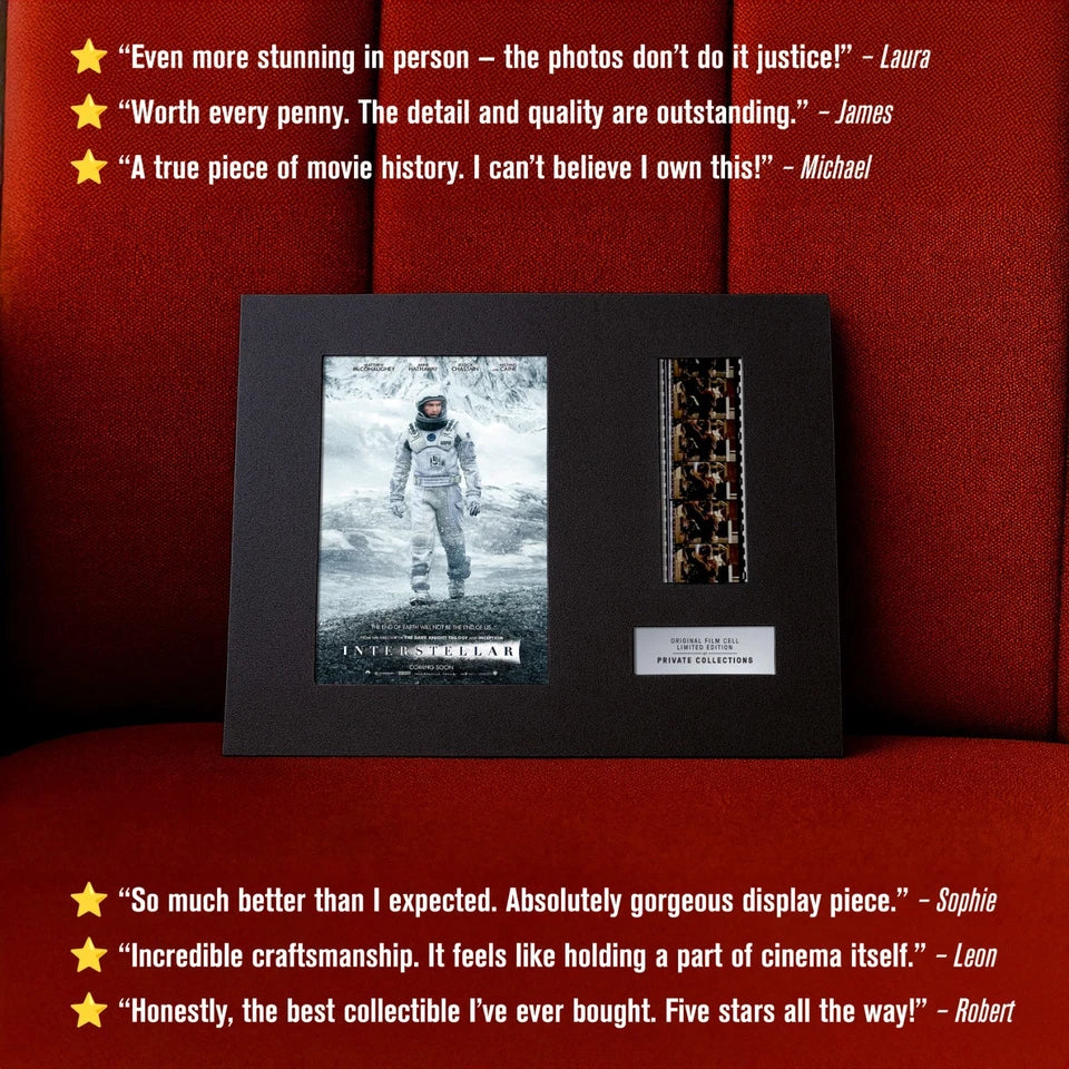 INTERSTELLAR (2014) Certified 35mm Film Cells in an LED Backlit Frame