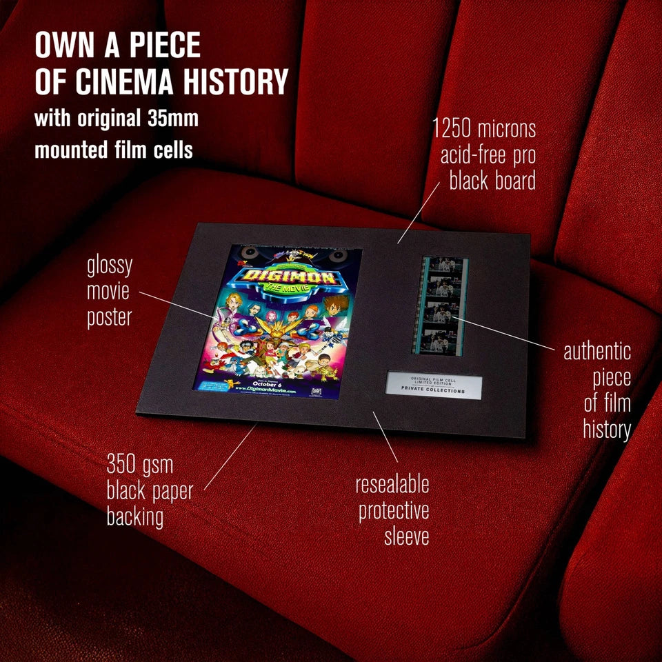 DIGIMON – The Movie (2000) Certified 35mm Film Cells in an LED Backlit Frame