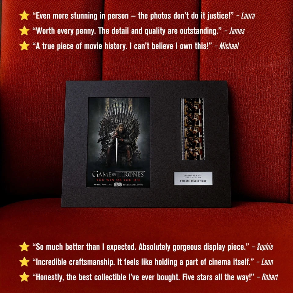 GAME OF THRONES (2011) Certified 35mm Film Cells in an LED Backlit Frame