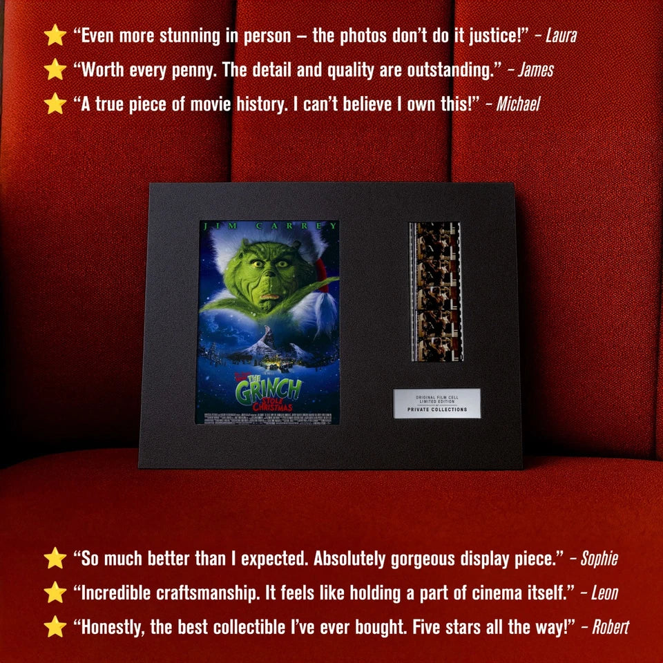 GRINCH (2000) Certified 35mm Film Cells in an LED Backlit Frame