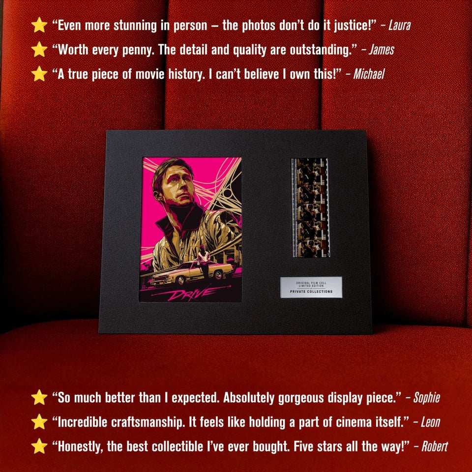 DRIVE (2011) Certified 35mm Film Cells in an LED Backlit Frame