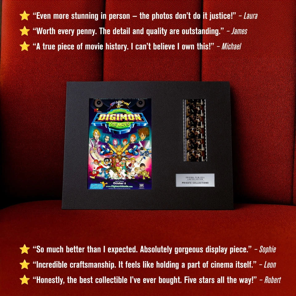 DIGIMON – The Movie (2000) Certified 35mm Film Cells in an LED Backlit Frame