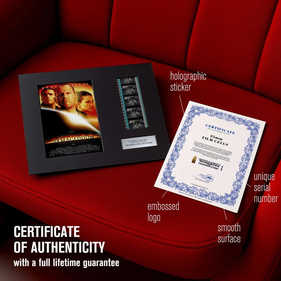 ARMAGEDDON (1998) Certified 35mm Film Cells in an LED Backlit Frame