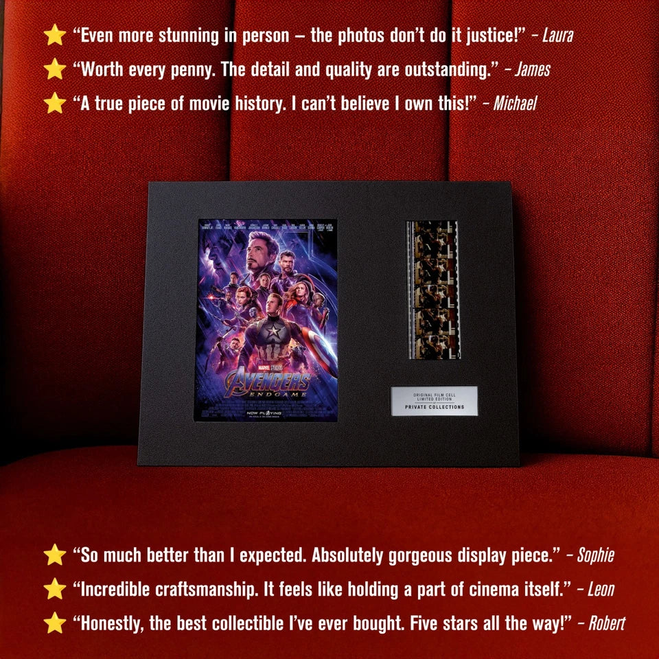 AVENGERS: ENDGAME (2019) Certified 35mm Film Cells in an LED Backlit Frame