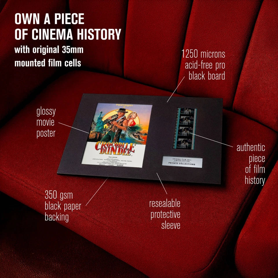 CROCODILE DUNDEE (1986) Certified 35mm Film Cells in an LED Backlit Frame