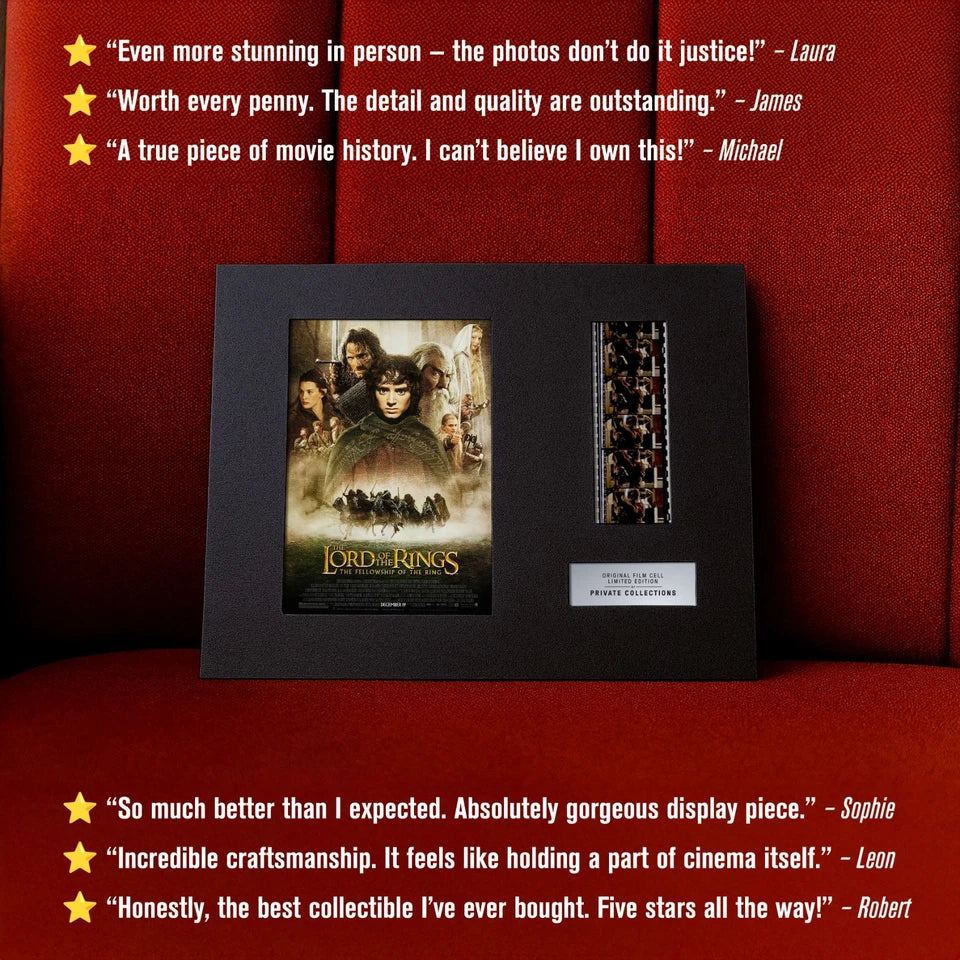The LORD of the RINGS: The Fellowship of the Ring (2001) Certified 35mm Film Cells in an LED Backlit Frame