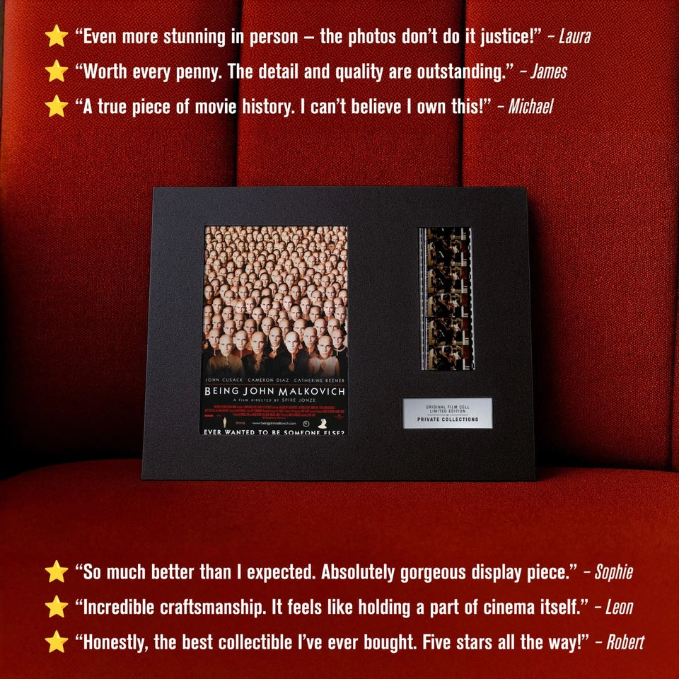BEING JOHN MALKOVICH (1999) Certified 35mm Film Cells in an LED Backlit Frame