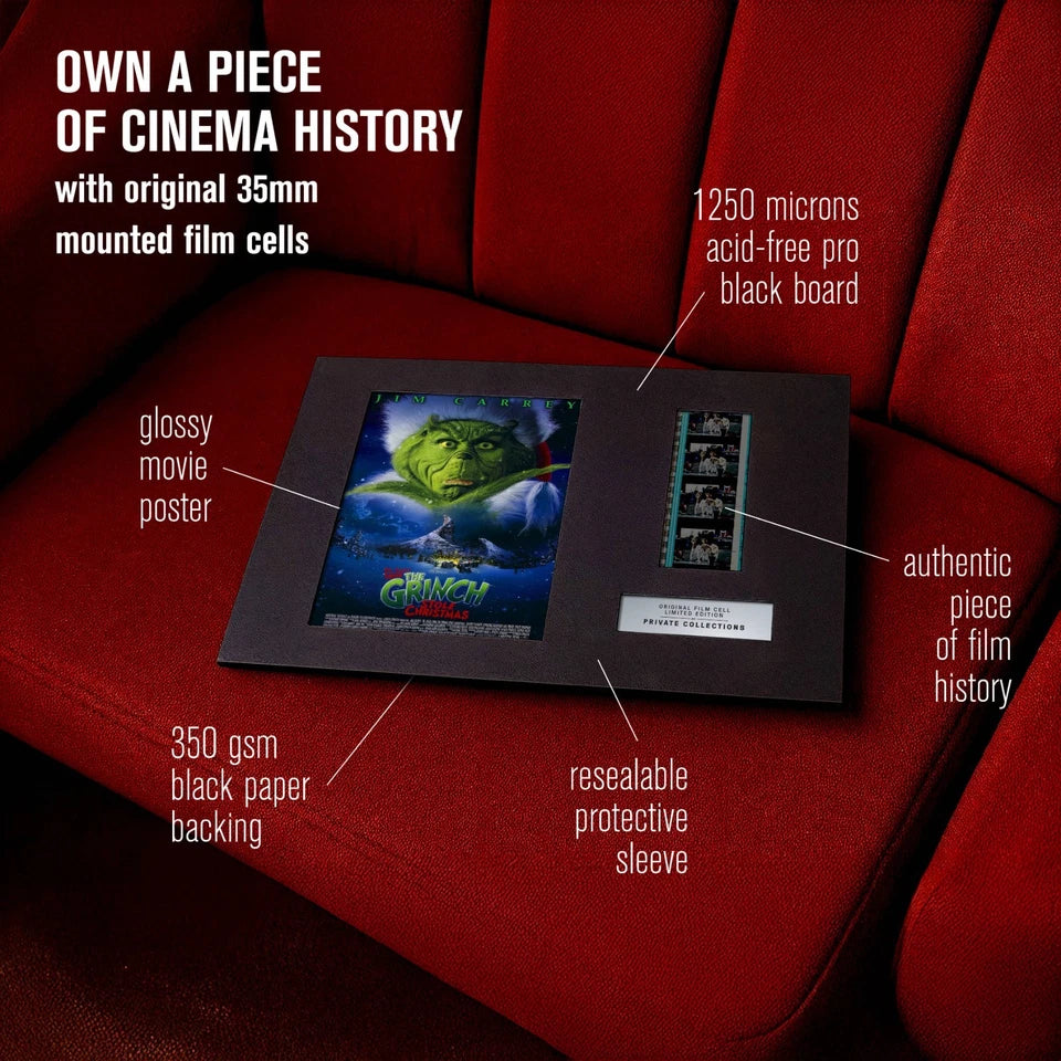 GRINCH (2000) Certified 35mm Film Cells in an LED Backlit Frame