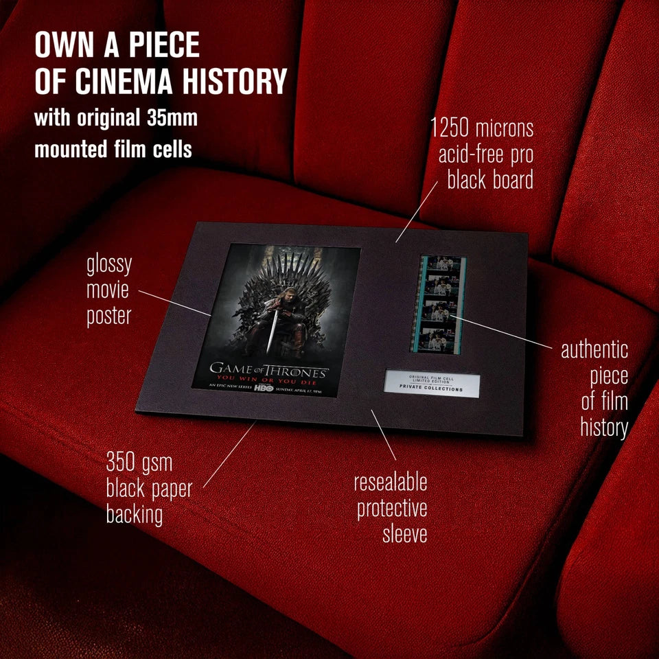 GAME OF THRONES (2011) Certified 35mm Film Cells in an LED Backlit Frame