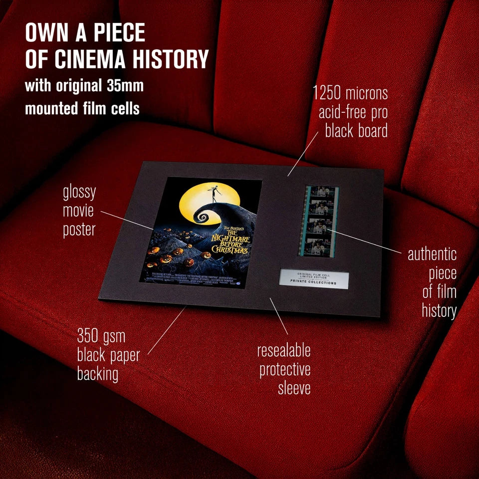 The NIGHTMARE Before CHRISTMAS (1993) Certified 35mm Film Cells in an LED Backlit Frame