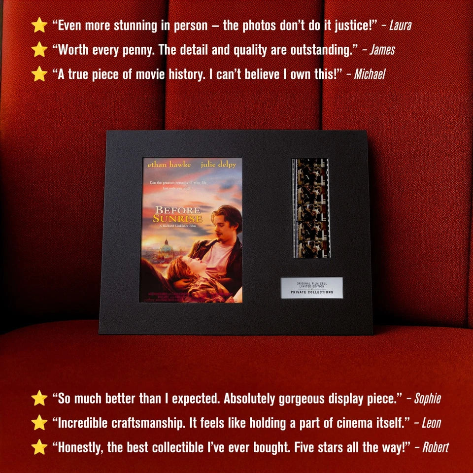 BEFORE SUNRISE (1995) Certified 35mm Film Cells in an LED Backlit Frame